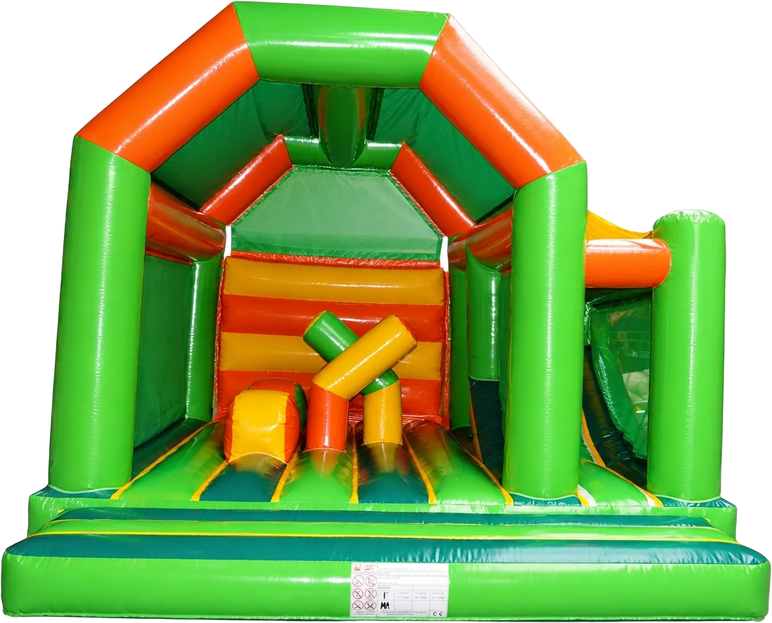 Château MultiFun vert, orange et jaune avec obstacles