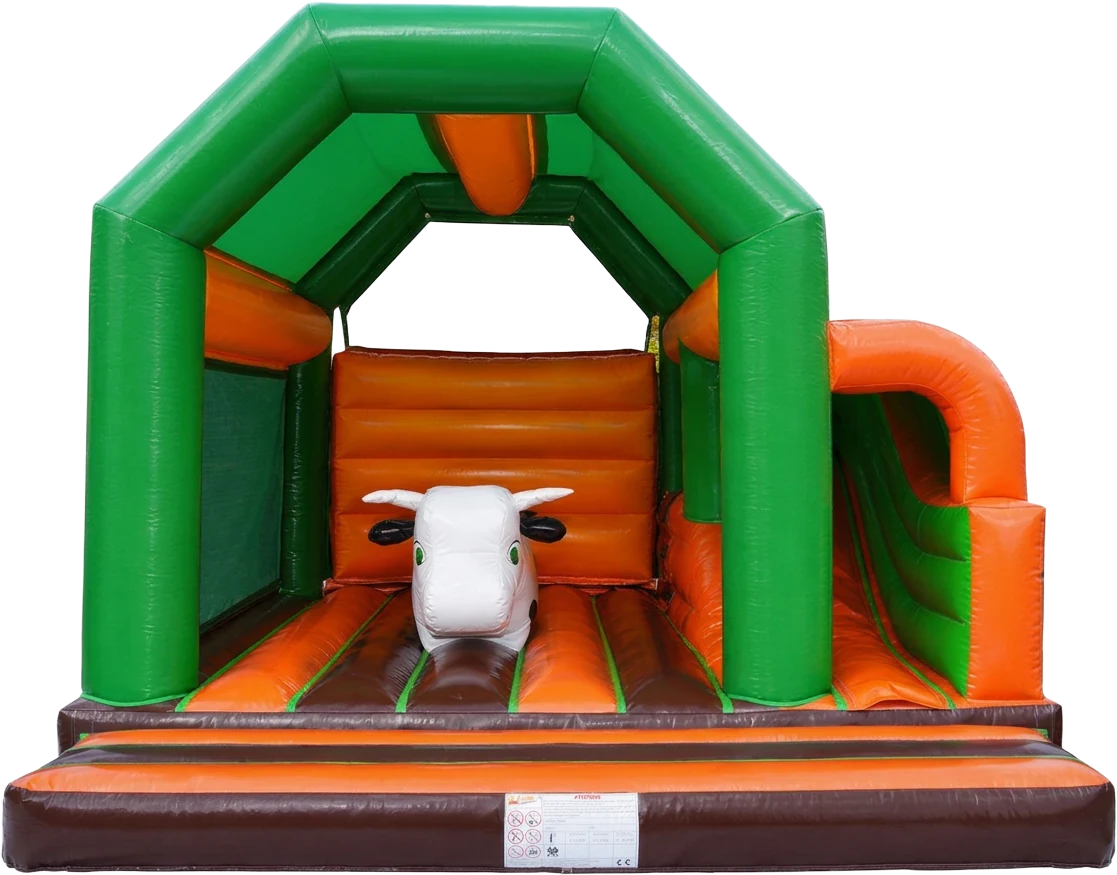 Château MultiFun vert et orange, thème ferme