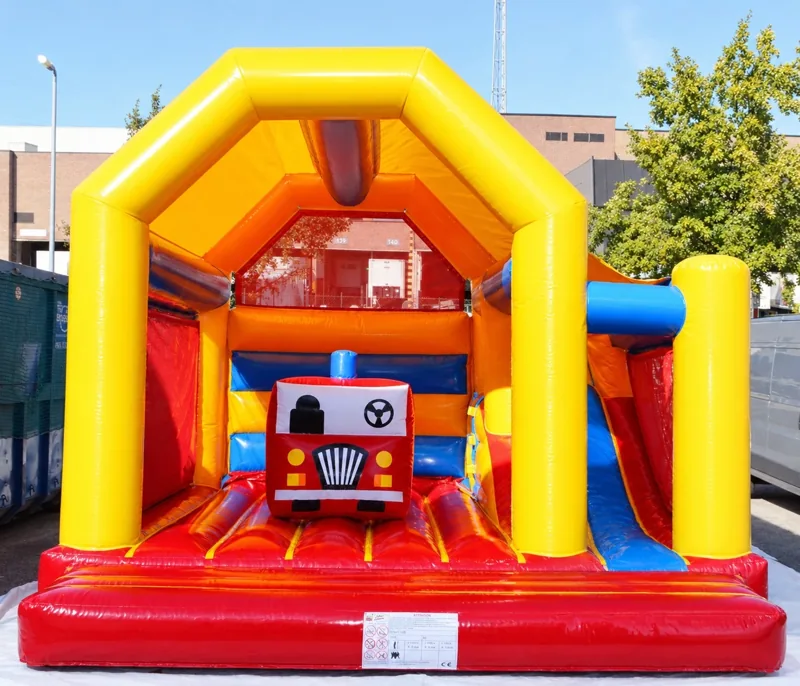 Château MultiFun jaune et rouge, thème pompier